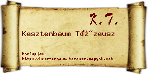 Kesztenbaum Tézeusz névjegykártya